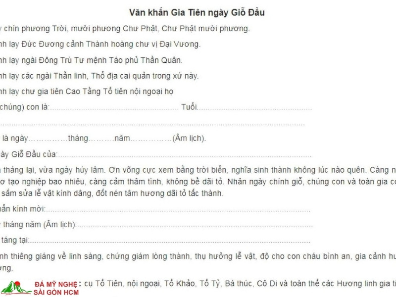 Văn khấn ngày giỗ hết