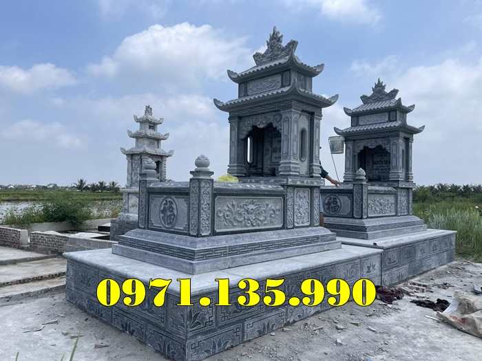 Mẫu mộ bằng đá 2 mái che đẹp bán tại Vũng Tàu