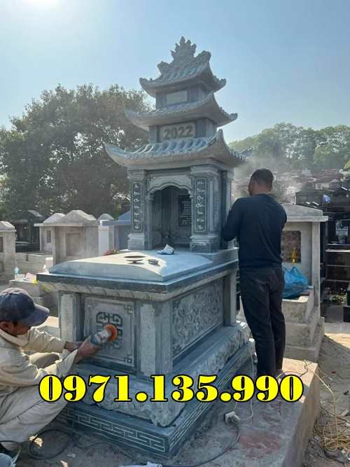 Mẫu mộ bằng đá 3 mái che đẹp bán tại Vũng Tàu